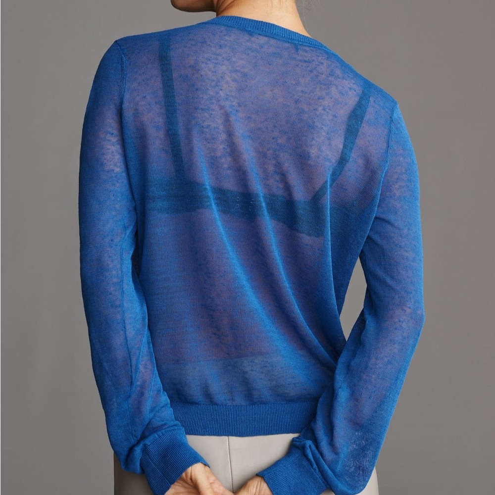 WORN ONCE! Anthropologie Cobalt Blue Button-Front Cardigan by Maeve